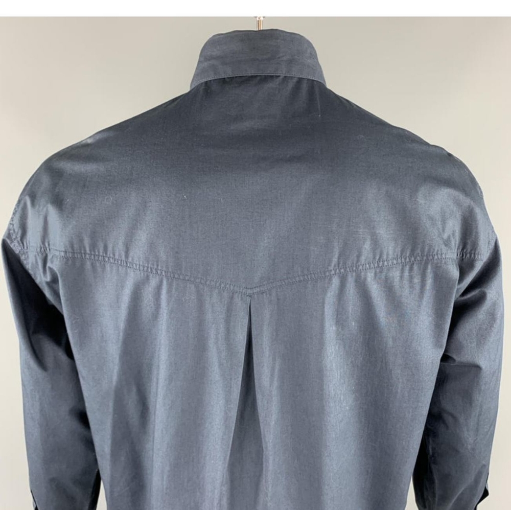 Versace Mens Long Sleeve Button Up Shirt!! Large. Dark Blue. Perfect Condition!! - Picture 4 of 8